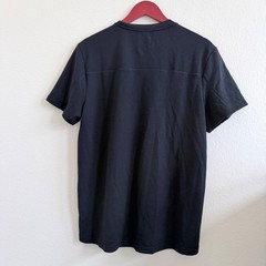 Members Mark Mens Luxe Tee Black Crew Neck Short Sleeve Zipper Pocket Medium NWT