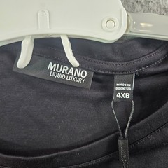 NEW Murano T-Shirt Men 4XB Stretch Short Sleeve Black Purple Liquid Luxury
