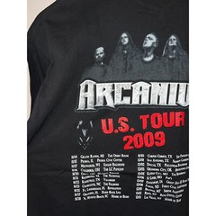 2009 US Tour Arcanium Metal Concert Graphic Black Shirt Tee 2000s M Medium