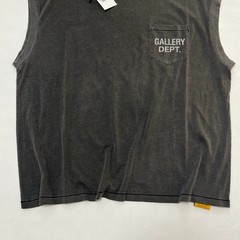 Gallery Dept Augi Sleeveless Tee Vintage Black Mens Large Pocket NWT