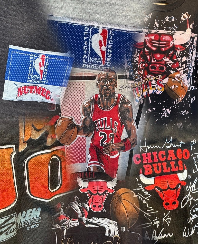 Vintage 90s Michael Jordan Bulls Shirt Lot Nutmeg Salem Starter Changes XL