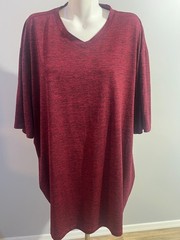 Alfani Men’s Red V-Neck Top Shirt Big & Tall 3XLT 3X Moisture Wicking Breathable
