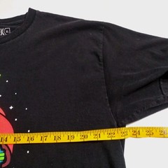 Vtg Original Rufnek Neon MARS Tshirt Mens XL Black 100% Cotton Street Retro READ