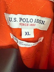 U.S. Polo Assn. USPA 3 Men’s Size XL Orange Shirt with Collar
