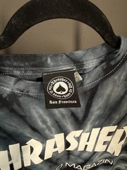 Thrasher T-Shirt Unisex Small Black Tie-Dye Graphic Logo Short-Sleeve Crew Neck