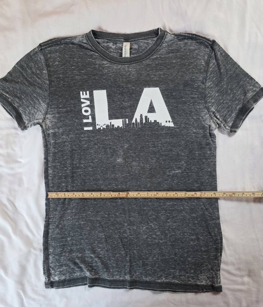 Threadfast Apparel I Love LA Gray T Shirt – Large