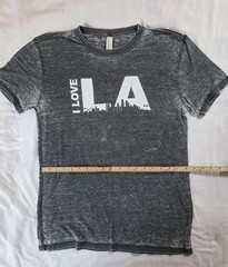 Threadfast Apparel I Love LA Gray T Shirt – Large