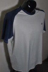 LAYER 8 Ivory Blue Short Sleeve Compression T-Shirt Size 2XL 50-52