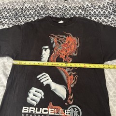 Vintage 90s Bruce Lee Dragon’s Shadow Black T-Shirt Promo Karate Kid Tee Size L