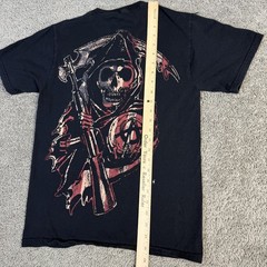 Sons Of Anarchy Shirt Mens S Black Graphic Crew Neck Cotton Tagless Distressed
