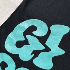 Men’s Graphic T-Shirt Medium Black Neon Smiley Face Unity Rave Streetwear NWOT