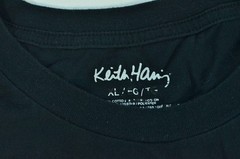 Keith Haring Art Artist Black Long Sleeve Sweatshirt Shirt Dog Barking XL