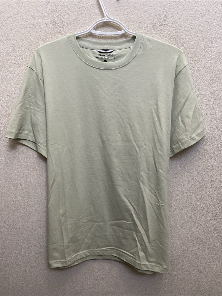 NEW Porter & Ash Men’s Large Pale Green Performance Tee Crew Neck T-Shirt