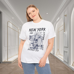New York 1983 District 212 City Skyline Graphic T-Shirt