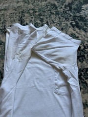 Vintage 90s Gap Pocket T-Shirt White Faded Distressed XL Single Stitch USA