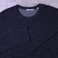 Vince Shirt Mens XL Wool Blend Brushed Long Sleeve Crew Neck Tee Navy Blue EUC