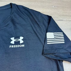 Under Armour UA Freedom Flag Short Sleeve T-Shirt Men’s 3XL Black Loose Fit Crew
