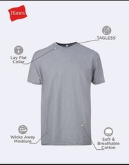 Hanes T-Shirt 6-Pack Men’s ComfortSoft TAGLESS Crewneck Short Sleeve Tee Value