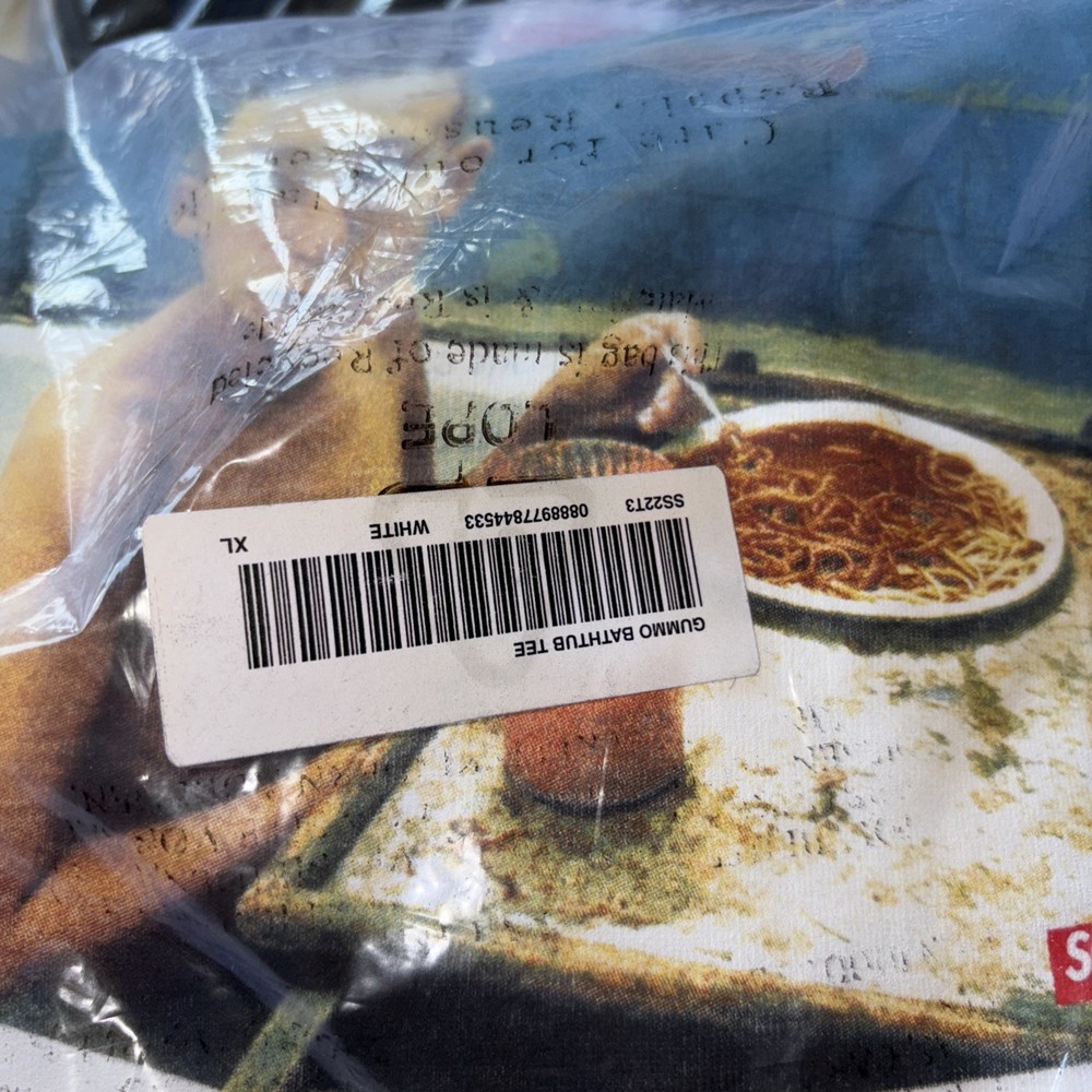 Supreme Gummo Bathtub Tee T-Shirt Size XL White SS22 Supreme New York 2022 New