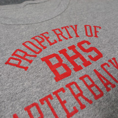 Vintage Football Quarterback Shirt Mens Medium Gray 80s BHS High School Sports