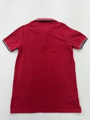 JACK & JONES Men Red Polo Shirt Size M Button Placket Contrast Collar Cuffs