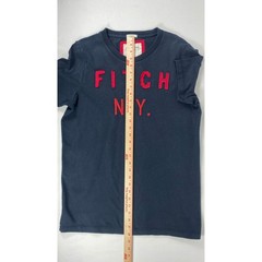 Abercrombie Fitch Mens XL Muscle Fit Graphic T Shirt Black Red Logo NY Applique