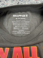 Halloween II Firey Mask Graphic T-Shirt Men’s Medium Charcoal Slay All Day New