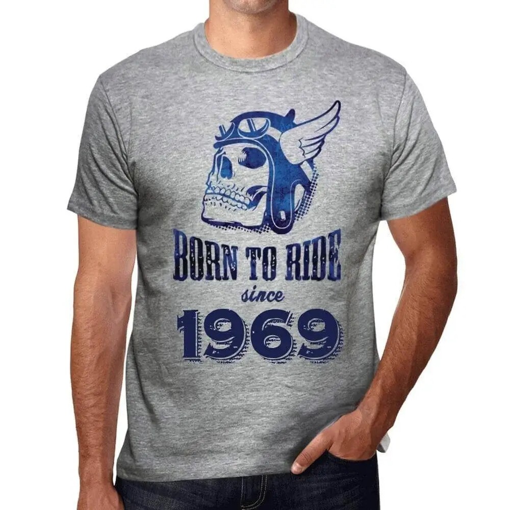 Men’s Graphic T-Shirt Born To Ride Since 1969 55th Birthday Anniversary 55 Year
