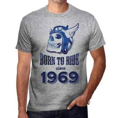 Men’s Graphic T-Shirt Born To Ride Since 1969 55th Birthday Anniversary 55 Year