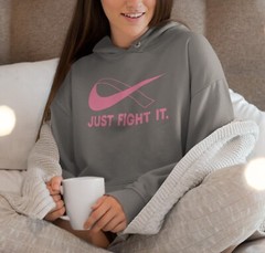 Just Fight It Hoodie PINK Ribbon Shirt Breast Cancer Hoodie Mom Shirt Survivor