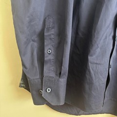Stenströms Navy Dress Shirt with Paisley Accents size L