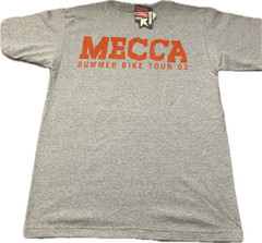 Mecca Men T-Shirt Vintage Y2K Summer Bike Heather Hip Hop Gray NWT L