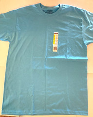 JERZEES * Short Sleeve T-Shirt * Aquatic Blue * Adult L * 50/50 Blend * NWT
