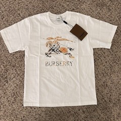 Burberry London England Graphic Logo White Crew Neck Short Sleeve T-Shirt Men S