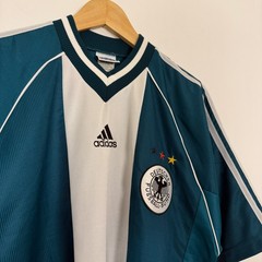 Vintage 90s Germany FIFA Adidas Soccer Football Sports Jersey Large Teal Blue