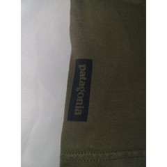 Patagonia Mens Live Simply Guitar Graphic T-Shirt Olive Green Organic Cotton M