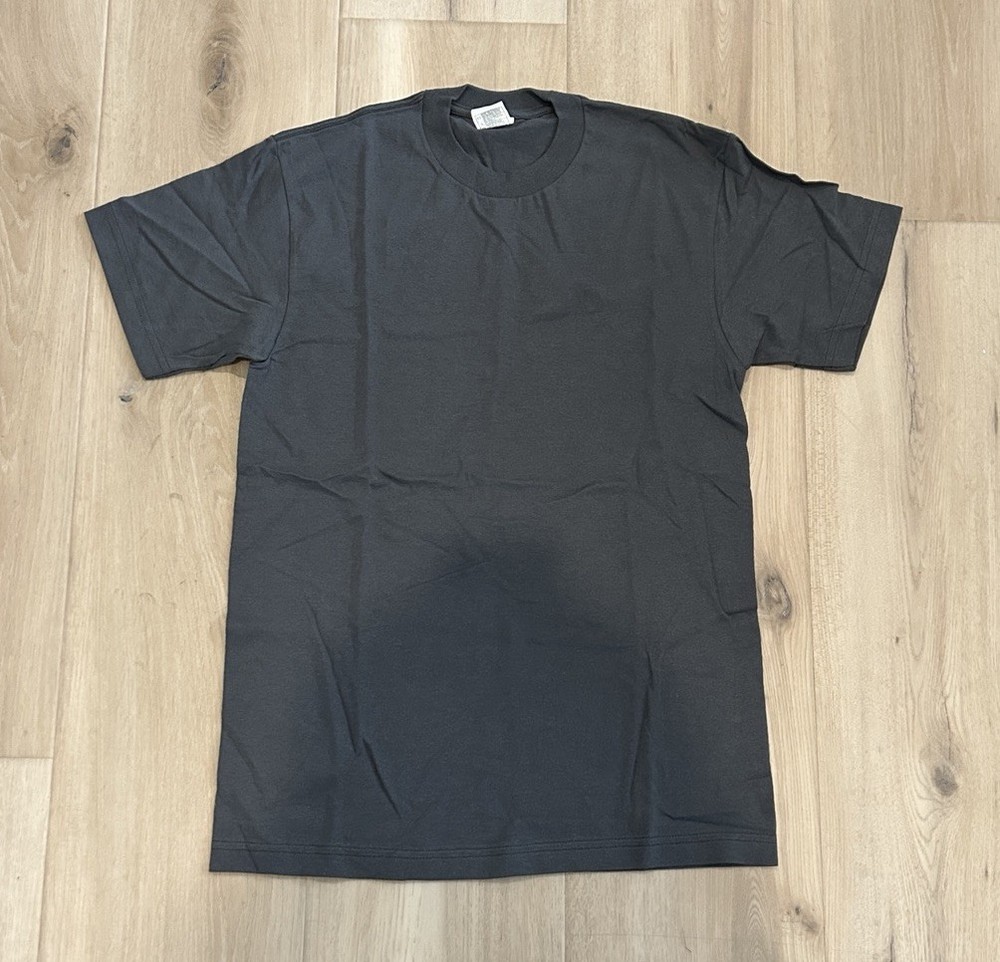 Shaka Active Men’s Short Sleeve Dark Gray Solid 100% Cotton TShirt Size Medium