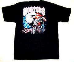2 Hooters Uniform XL Sturgis T-Shirt USA Flag OOP work store closed oop 2004