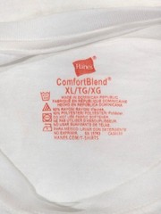 Hanes ComfortBlend Mens White T-Shirts size XL Lot Of 4 Crew Neck Short Sleeve