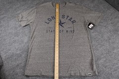 Rally Texas Grey Lonestar State of Mind Short Sleeve T-Shirt Large NWT