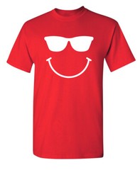 Goggles Smiling Face Sarcastic Humor Graphic Super Soft Ring Spun Funny T Shirt