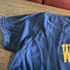 West Virginia University Adult T-Shirt Distressed Primary Logo, Navy, S-5XL