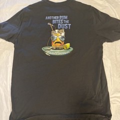 Tommy Bahama Another Rum Bites The Dust Graphic Tee Charcoal Gray Mens L Shirt