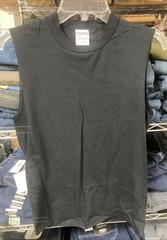 Lot of 2 – JERZEES Men’s Sleeveless/Muscle T-Shirts, S (34-36), 1-Navy & 1-Black