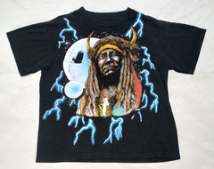 Vintage American Thunder T-Shirt XL Native Chief 1991 Great Condition AOP USA