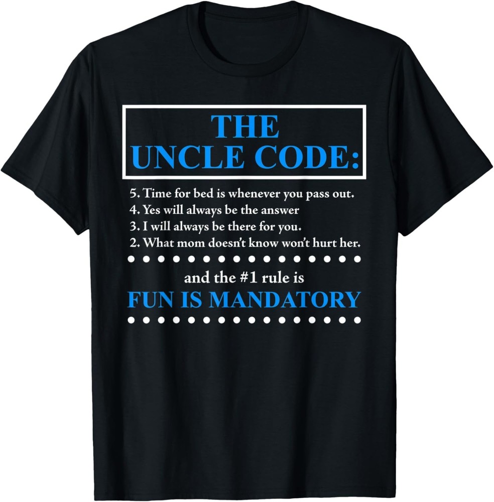 Mens The uncle code funny uncle saying T-Shirt