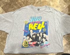 Saved By The Bell Men’s Gray Graphic Logo Jersey T-Shirt 2XL Cotton Polyester