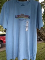 Life is Good at Great Wolf Lodge Blue S Logo Crusher T-Shirt NEW