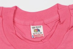 Deadstock Vtg 90s Streetwear Mens 2XL Blank Short Sleeve T-Shirt Pink USA Cotton