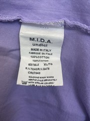Mida Undici Italy Men’s XL Light Purple T-Shirt Short Sleeve Crew Neck NWT